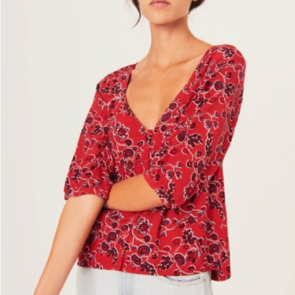Ba&sh Joy Floral Blouse